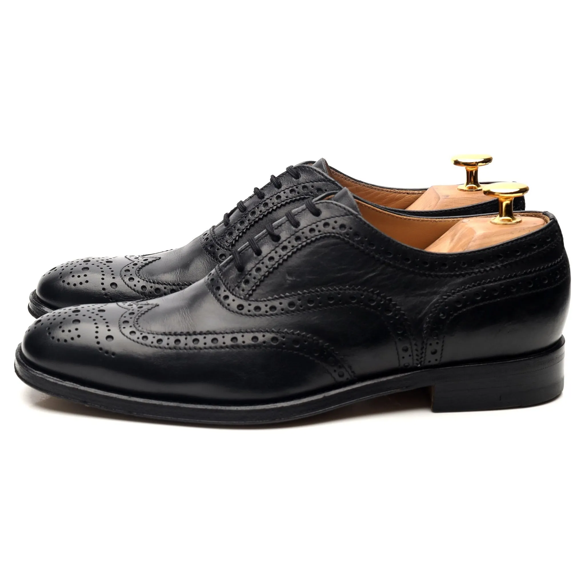 Women's 'Davina' Black Leather Brogues UK 5.5 EU 38.5